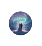 恋人と海とオーロラの夜✨️Aurora Night（個別スタンプ：11）