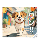 【犬】浮世絵風なワンちゃん達（個別スタンプ：15）