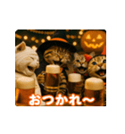 飛び出す！秋のネコたちにゃんだふる♡（個別スタンプ：8）