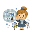 キュート♡おだんごガール・秋【3D】（個別スタンプ：7）
