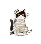 ハロウィーンの仮装した猫ちゃんスタンプ（個別スタンプ：4）