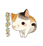 毎日使える！可愛い三毛猫スタンプ（個別スタンプ：5）