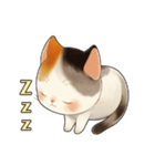 毎日使える！可愛い三毛猫スタンプ（個別スタンプ：12）