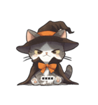 ハロウィンな猫ちゃんスタンプ（個別スタンプ：1）