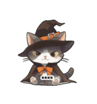 ハロウィンな猫ちゃんスタンプ（個別スタンプ：3）