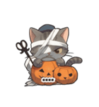 ハロウィンな猫ちゃんスタンプ（個別スタンプ：4）