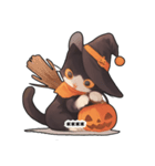 ハロウィンな猫ちゃんスタンプ（個別スタンプ：15）