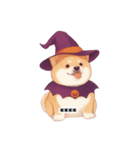 ハロウィーンのコスプレをしたわんちゃん（個別スタンプ：10）