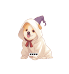 ハロウィーンのコスプレをしたわんちゃん（個別スタンプ：14）