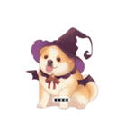 ハロウィーンのコスプレをしたわんちゃん（個別スタンプ：15）