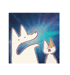 享年さんとしろさん-映画タイム！日本語版（個別スタンプ：9）