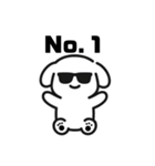 表情を変えない犬？（黒）（個別スタンプ：26）