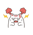 白にゃんこ喜怒哀楽（個別スタンプ：2）