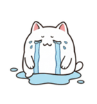 白にゃんこ喜怒哀楽（個別スタンプ：3）