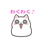 白にゃんこ喜怒哀楽（個別スタンプ：8）