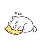 白にゃんこ喜怒哀楽（個別スタンプ：9）
