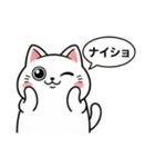 白にゃんこ喜怒哀楽（個別スタンプ：18）