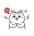 白にゃんこ喜怒哀楽（個別スタンプ：20）