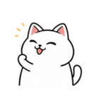 白にゃんこ喜怒哀楽（個別スタンプ：21）