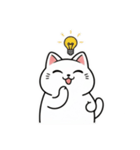 白にゃんこ喜怒哀楽（個別スタンプ：22）