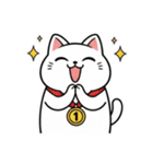 白にゃんこ喜怒哀楽（個別スタンプ：23）