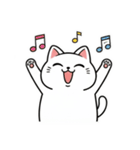 白にゃんこ喜怒哀楽（個別スタンプ：24）