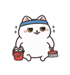 白にゃんこ喜怒哀楽（個別スタンプ：27）