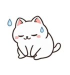 白にゃんこ喜怒哀楽（個別スタンプ：28）
