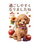 秋！丁寧語・敬語トイプーBIGスタンプ（個別スタンプ：20）