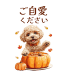 秋！丁寧語・敬語トイプーBIGスタンプ（個別スタンプ：28）