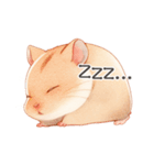 優しいほっこり手書きのハムスタースタンプ（個別スタンプ：4）