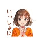ボブカットの女の子★待ち合わせ連絡（個別スタンプ：10）