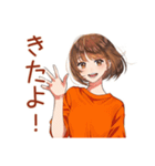 ボブカットの女の子★待ち合わせ連絡（個別スタンプ：21）