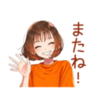 ボブカットの女の子★待ち合わせ連絡（個別スタンプ：30）