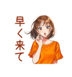 ボブカットの女の子★待ち合わせ連絡（個別スタンプ：35）