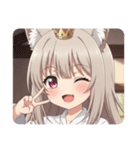きつねこんこんみなみちゃんスタンプ（個別スタンプ：21）