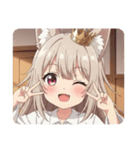 きつねこんこんみなみちゃんスタンプ（個別スタンプ：24）