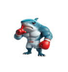 ボクシングサメ爆笑アタック,（個別スタンプ：1）