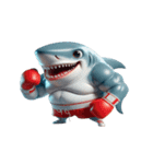 ボクシングサメ爆笑アタック,（個別スタンプ：4）