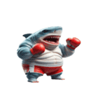 ボクシングサメ爆笑アタック,（個別スタンプ：6）