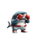 ボクシングサメ爆笑アタック,（個別スタンプ：7）