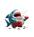 ボクシングサメ爆笑アタック,（個別スタンプ：13）