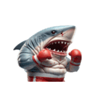 ボクシングサメ爆笑アタック,（個別スタンプ：16）