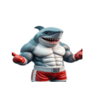 ボクシングサメ爆笑アタック,（個別スタンプ：18）
