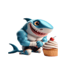 ボクシングサメ爆笑アタック,（個別スタンプ：19）