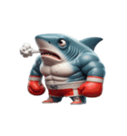 ボクシングサメ爆笑アタック,（個別スタンプ：24）