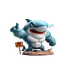 ボクシングサメ爆笑アタック,（個別スタンプ：25）