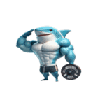 ボクシングサメ爆笑アタック,（個別スタンプ：28）