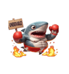 ボクシングサメ爆笑アタック,（個別スタンプ：30）