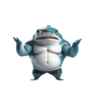 ボクシングサメ爆笑アタック,（個別スタンプ：31）